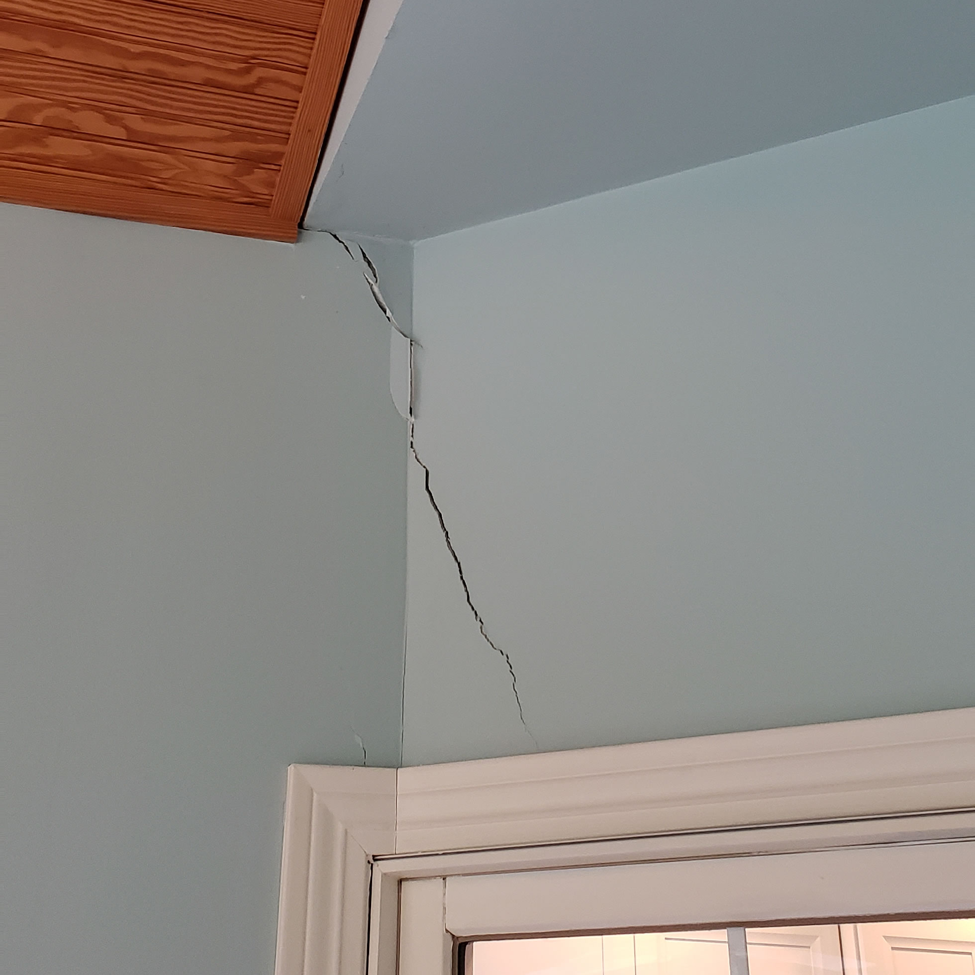 Cracks in Drywall - Very common when the foundation settles